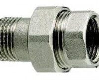Сгон 3/4" н/н,  прямой с накидной гайкой, никель