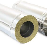 Труба сэндвич дымовая Д-200/280 (нерж. 0,8 мм/оцинк. 0,5/L-1000 мм)